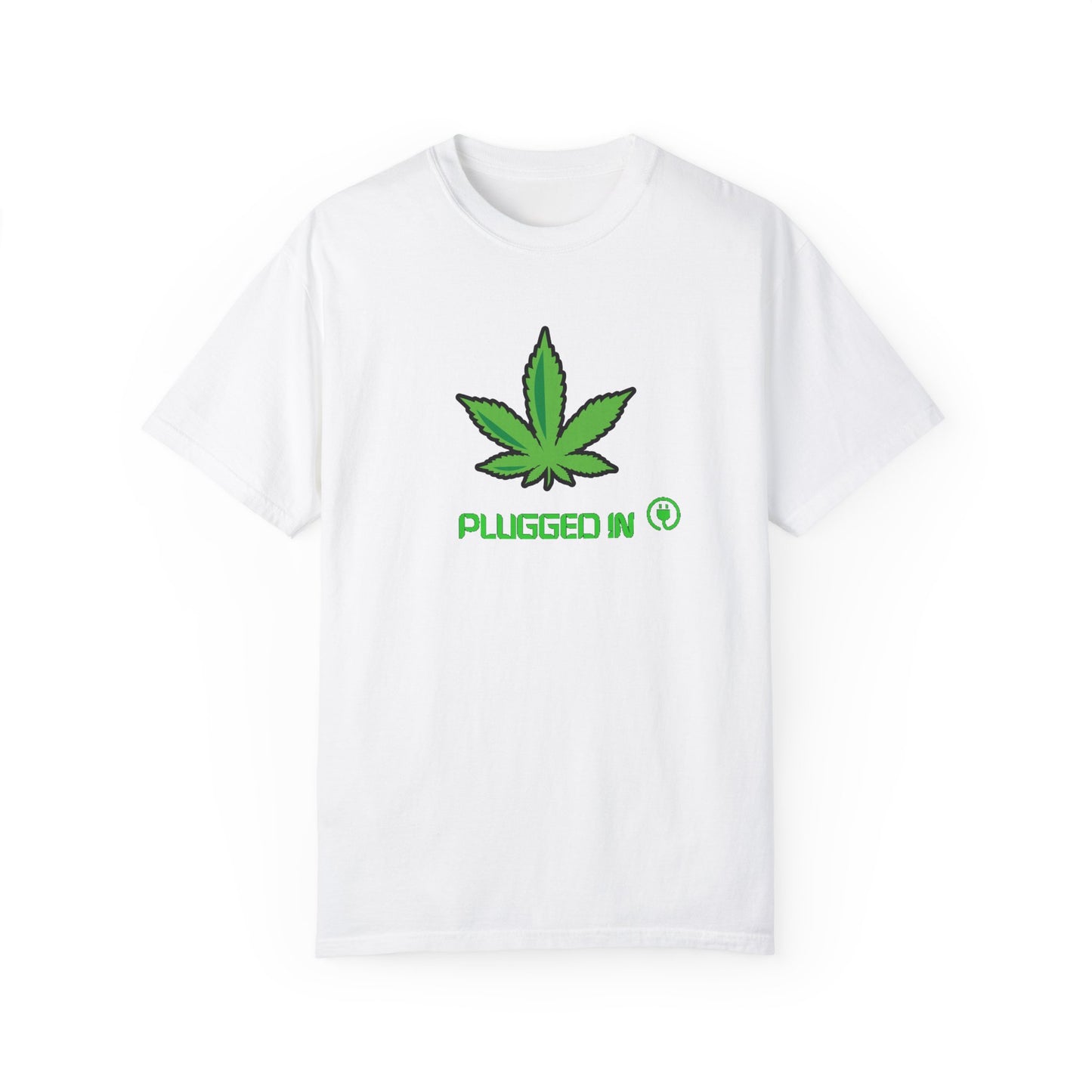 Plugged In Weed Leaf Tee